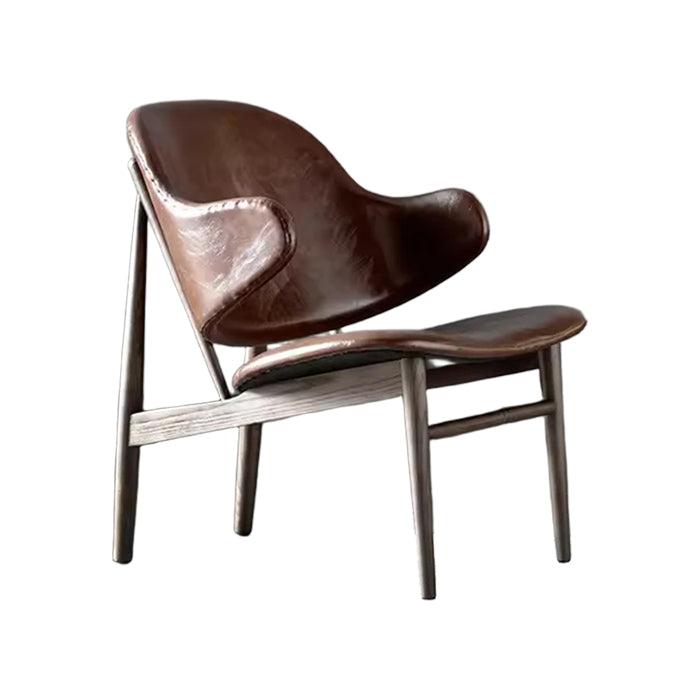 Purely Feel American Nordic Solid Wood Lazy Leather Cloth Sofa Chair Leisure tiger Chair