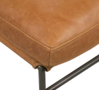 Modern Leather Living Room Chair Luxury Leather Chair Metal Frame