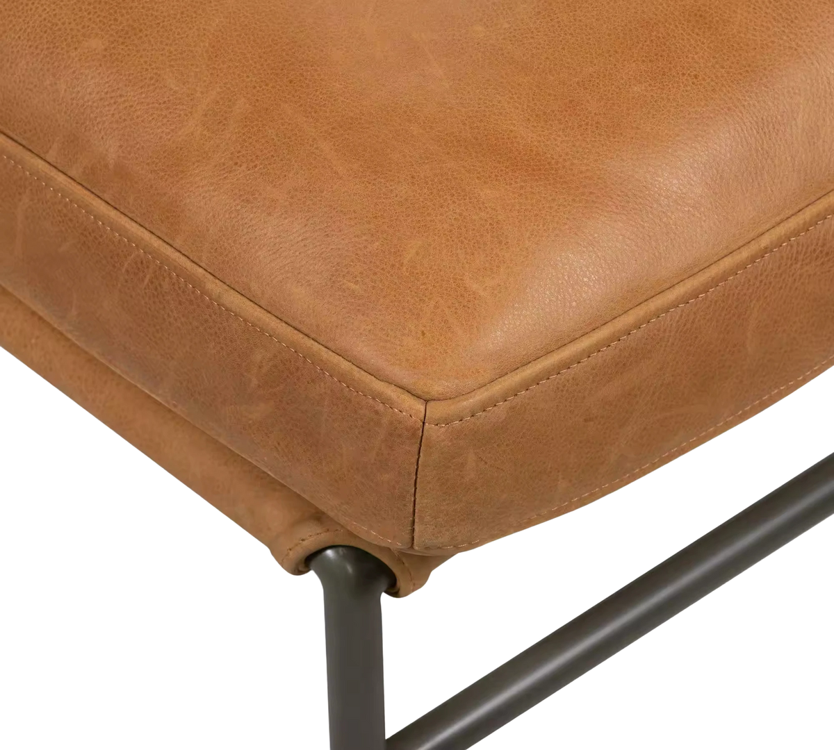 Modern Leather Living Room Chair Luxury Leather Chair Metal Frame