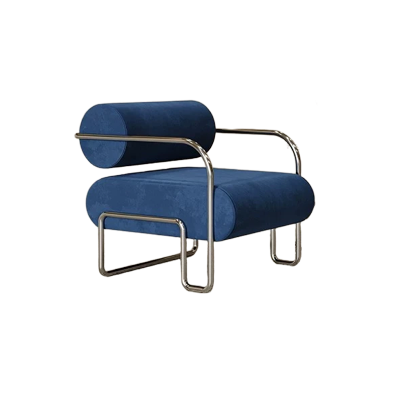 Latest Style Single Sofa Chair Living Room Hotel Homestay Reception Sofa Velvet Fabric Table and Chair Set