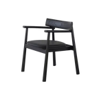 Purely Feel Designer Leather Solid Wood Dining Chair Italian Restaurant Chinese Red Personality Minimalist Armchair
