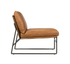 Modern Leather Living Room Chair Luxury Leather Chair Metal Frame