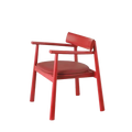 Purely Feel Designer Leather Solid Wood Dining Chair Italian Restaurant Chinese Red Personality Minimalist Armchair