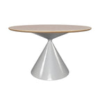 Stainless Luxury Nordic Style Round Wooden Dining Table for Home or Restaurant Featuring Slate Material for Villa Use