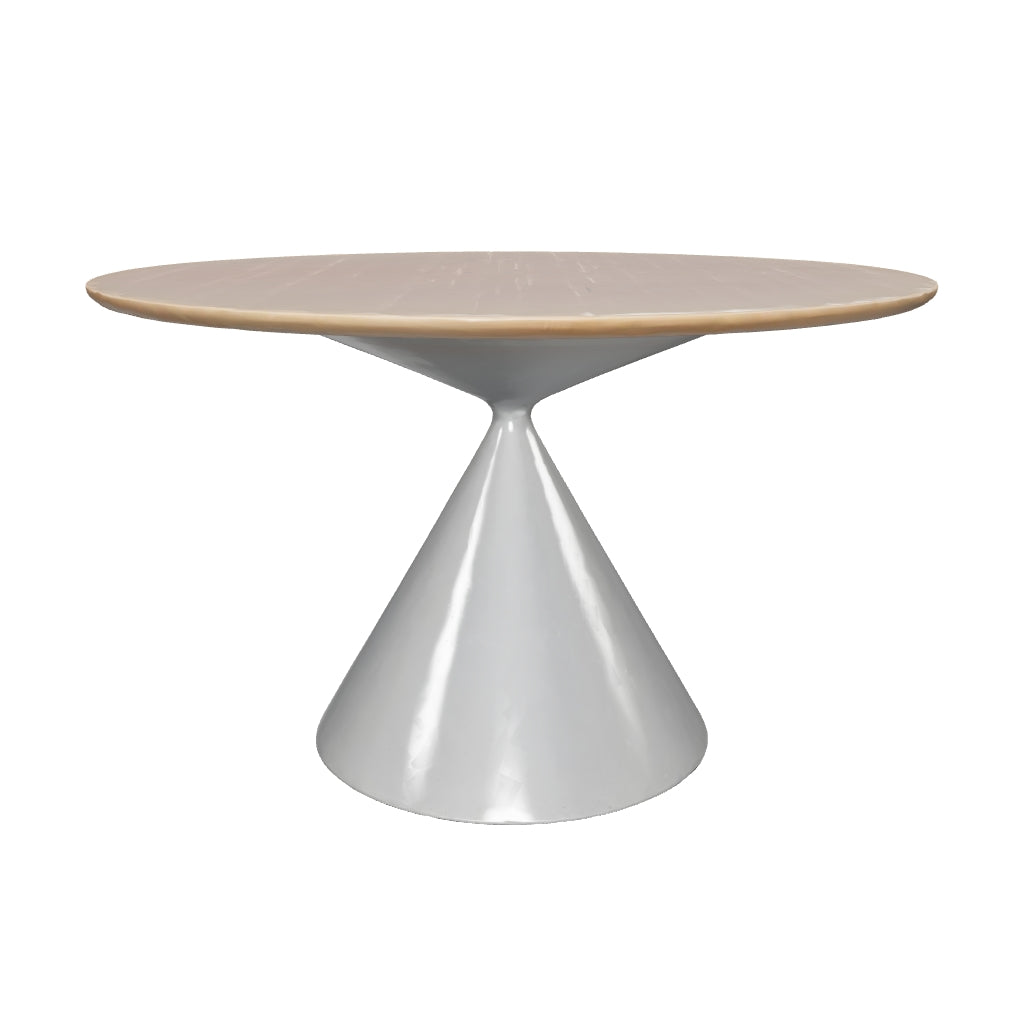 Stainless Luxury Nordic Style Round Wooden Dining Table for Home or Restaurant Featuring Slate Material for Villa Use
