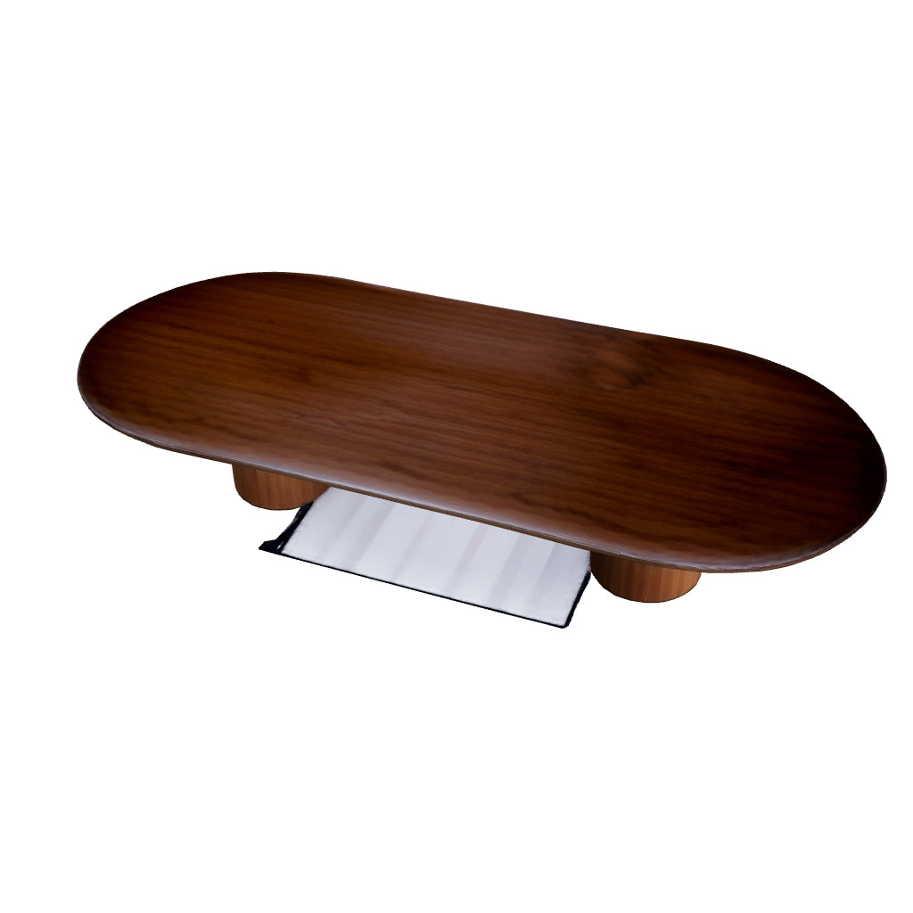 High Quality Nordic Luxury Modern Hotel Furniture Solid Wood Oval Dining Table