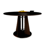 Modern Nordic Round Wooden Dining Table and Travertine Table Table for Restaurant Home Use
