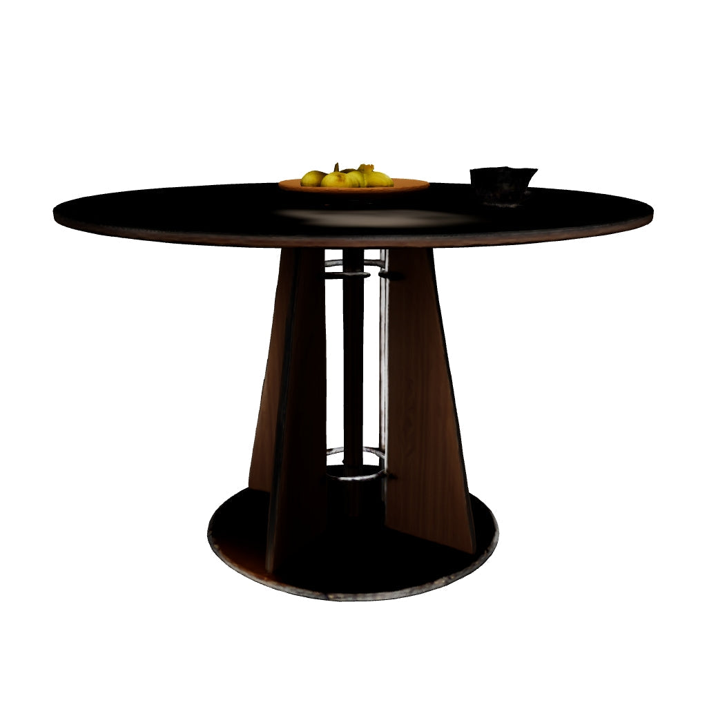 Modern Nordic Round Wooden Dining Table and Travertine Table Table for Restaurant Home Use