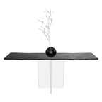WISEMAX FURNITURE Minimalist Hotel Lobby Black Wood Top Side Table Hallway Entrance Table Console Modern Wooden Console Table
