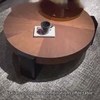 Italian Minimalist Modern Living Room Designer Circular Small-sized Chinese Tea Table Light Luxury Home Coffee Table