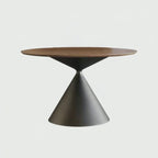 Stainless Luxury Nordic Style Round Wooden Dining Table for Home or Restaurant Featuring Slate Material for Villa Use