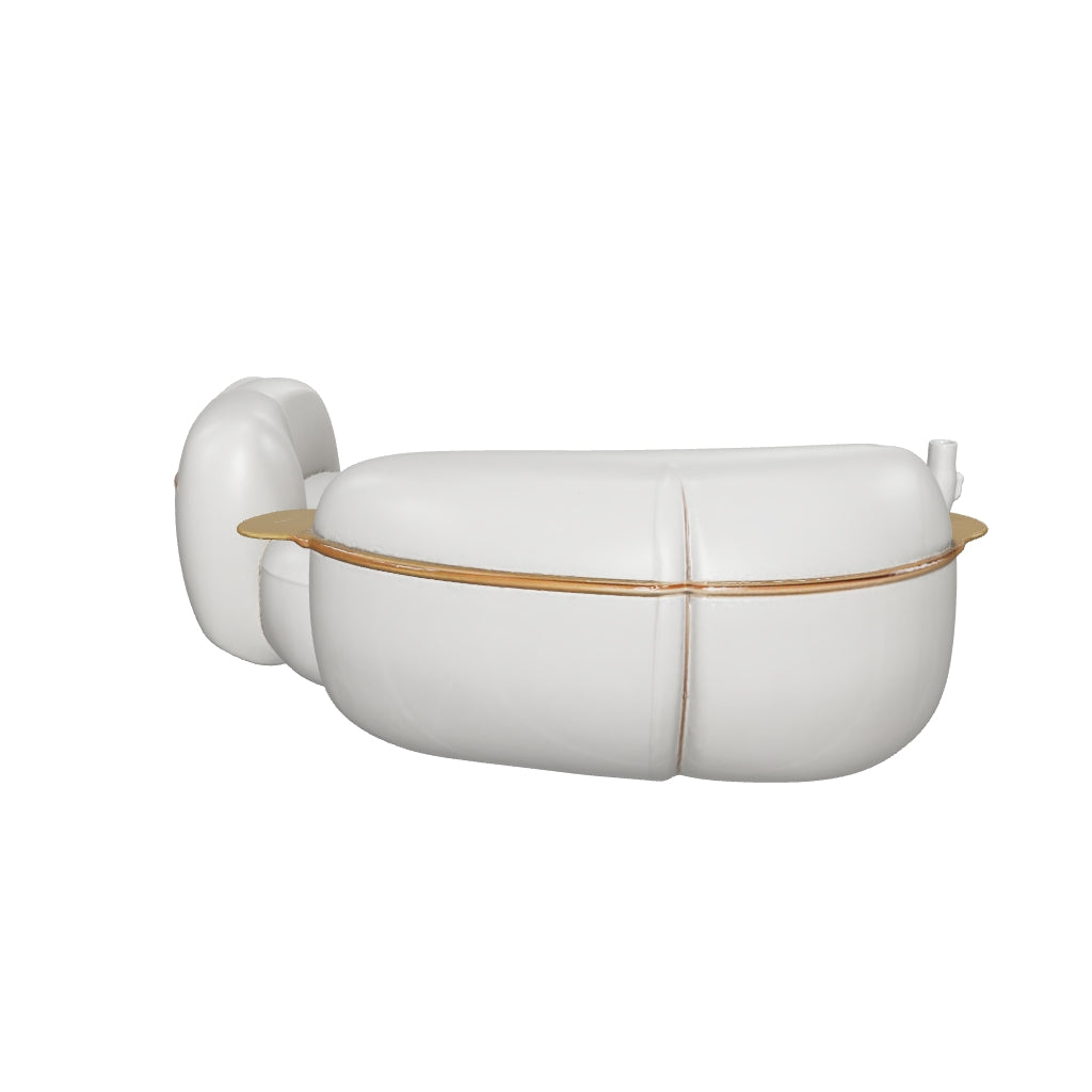 Modern Luxury Fashion Italian Minimalist Fabric Sofa Lamb Fleece Curved Sofa Medieval Cream Style Pea Sofa
