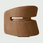 Sassanid OEM Modern Norwegian Sculptural Design Luxury Living Room Furnishing Gia Open Back Leather Chair
