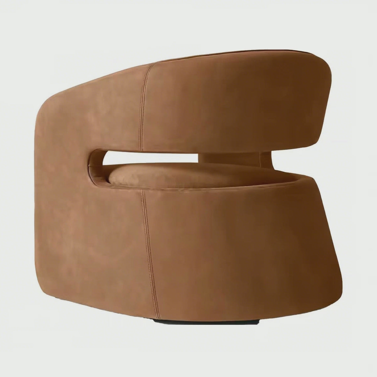 Sassanid OEM Modern Norwegian Sculptural Design Luxury Living Room Furnishing Gia Open Back Leather Chair