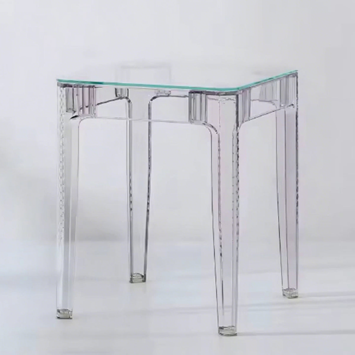 Wholesale Factory Price Modern Simple Design Tempered Glass Top Transparent Restaurant Small Dining Table Set 2 Chairs