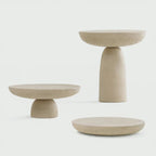 Minimalist Design Round Shape Tea Table Home Furniture Contemporary Side Table Concrete Coffee Table for Living Room