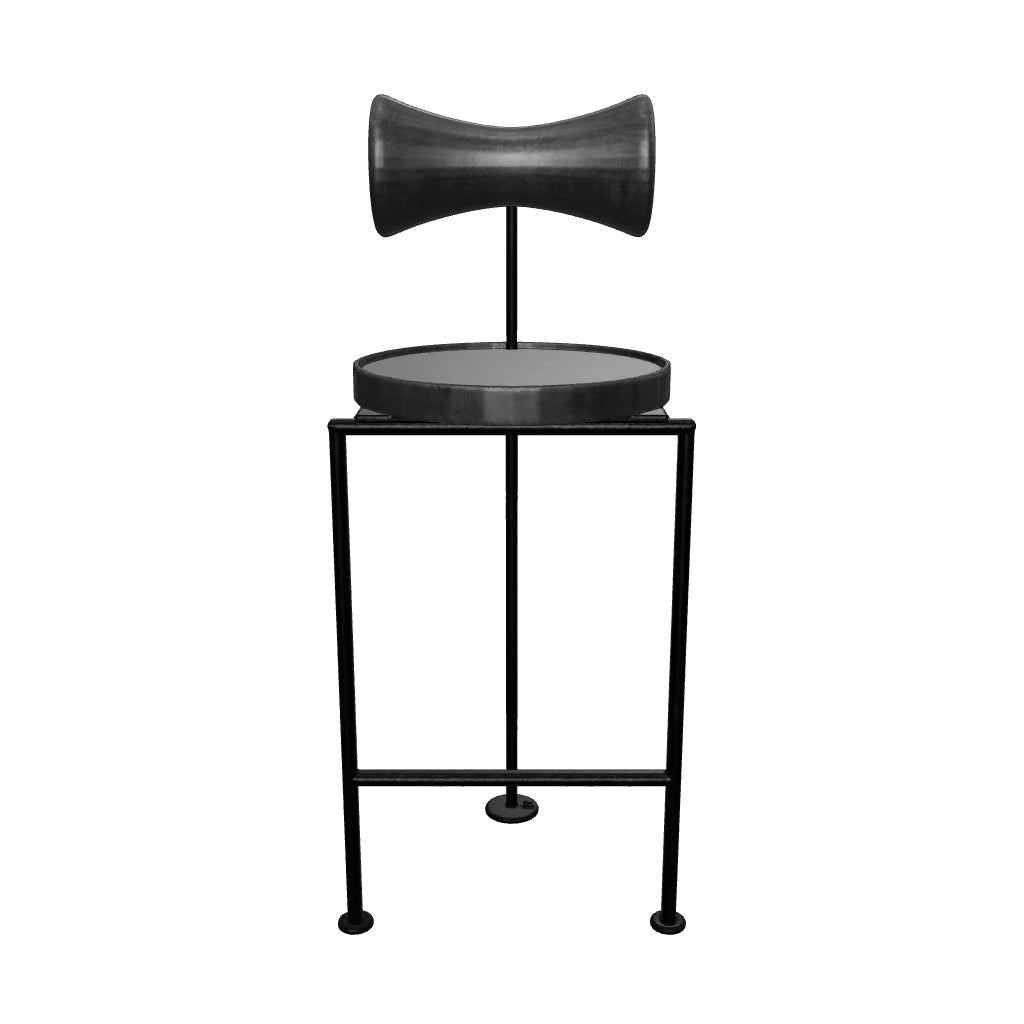Nordic Vintage Modern Metal Backrest Leather Fixed Height Bar Stools For Kitchen Island Counter And Dining
