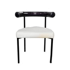 WISEMAX FURNITURE Nordic bar Furniture Curved Fabric Backrest bar Stool Black Metal Frame Velvet Fabric bar Chair for Home