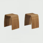 Nordic Natural Bamboo Chair Restaurant Coffee Shop Living Room Stool Bathroom Shower Waterproof Bench