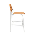 WISEMAX FURNITURE Modern Commercial Furniture Nordic Minimalist PVC Seat and Backrest with Stainless Steel High bar Stool