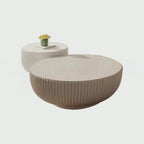 Cream Style Customizable Size Round Home Furniture Coffee Table Set Tea Table for Living Room