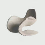 WISEMAX FURNITURE Modern Living Room Art Furniture Minimalist Solid Wood Irregular Unique Leisure Single Armchair for Home Hotel