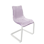 Wholesale Home Minimalist Modern Side Clear Transparent Cafe Restaurant Dinning Chair Acrylic Dining Room Chair with Metal Frame