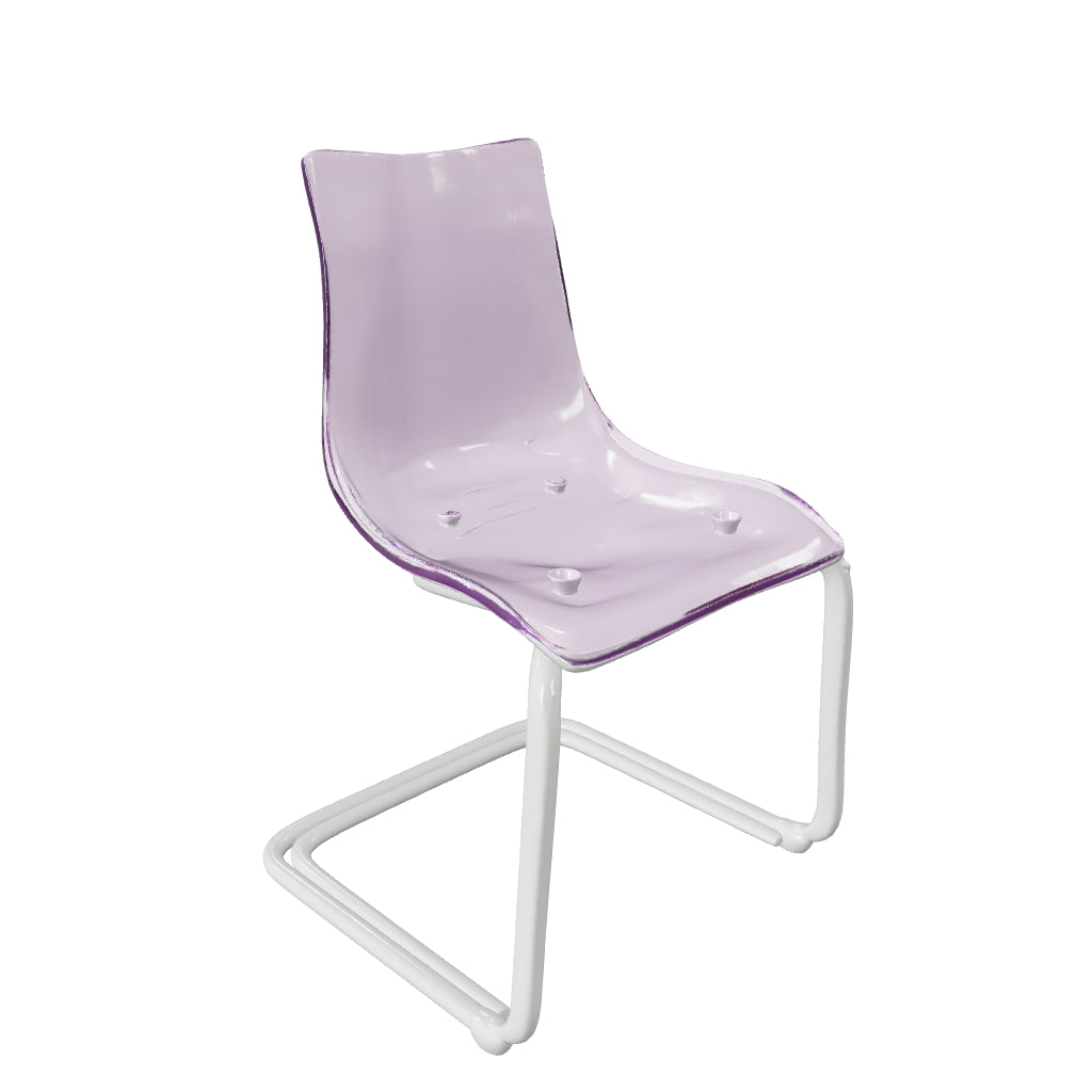 Wholesale Home Minimalist Modern Side Clear Transparent Cafe Restaurant Dinning Chair Acrylic Dining Room Chair with Metal Frame