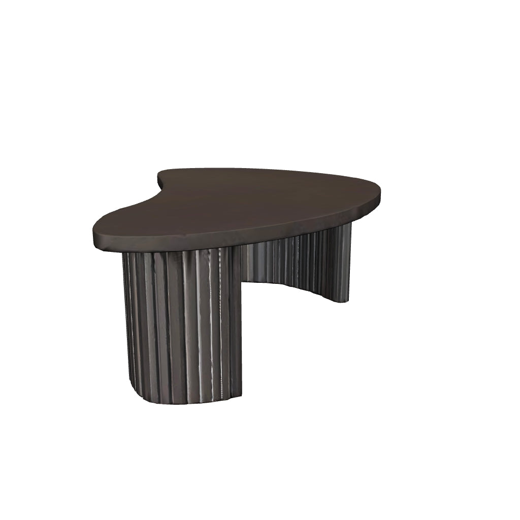 Minimalist Pebble Shaped Coffee Table Combination Living Room Coffee Table Half Moon Shape Tea Table Black Plywood Top