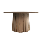 Low Price Handcrafted Round Shape Wooden Dining Table with Natural Finished for Living Room and Dining Room