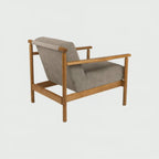 Fabric Arm Chair Xunlin Walnut Gris