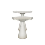 Italian Minimalist Round Glass Coffee Table Set Light Luxury Modern Living Room Designer Modern Glass Console Table