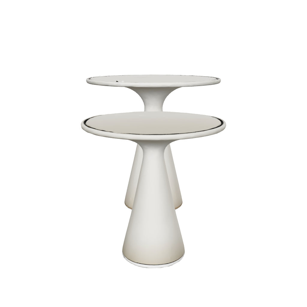 Italian Minimalist Round Glass Coffee Table Set Light Luxury Modern Living Room Designer Modern Glass Console Table