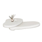 Modern Cloud Shaped Rotating Coffee Table Cream Style MDF Wood with Steel and Metal for Home or Hotel Furniture