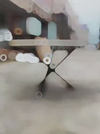 Dining Furniture Round Centre Table Glass Designer Table Cross Chrome Legs Coffee Shop Dining Tables Modern