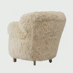 Sassanid OEM Contemporary English Wing Chair Luxury Living Room Chair Modern American Professor Sheepskin Armchair
