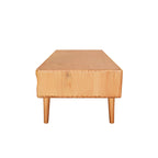 Living Room Furniture Nordic Simple Modern Style Storage Coffee Table Oak Wood F8071 Wholesale Solid with 2 Drawers and 1 Grid