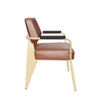 Nordic Retro Modern Hotel Meeting Reception Armchair Iron Casual Western Restaurant Chair Soft Sponge Bar Home Furniture Dining