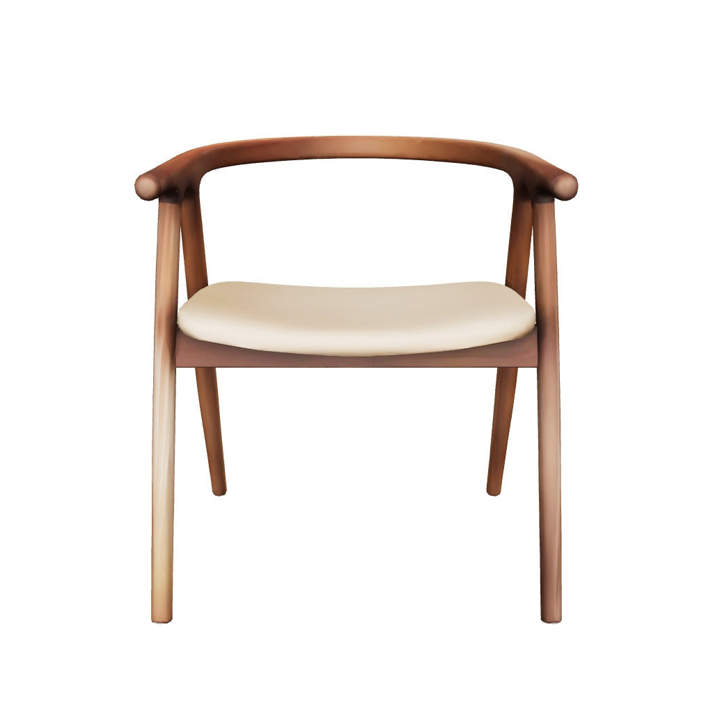 Purely Feel Japanese Nordic Design Sense Dining Chair Ash Wood Solid Wood Simple Designer Ins Wabi-Sabi Restaurant Wooden Chair