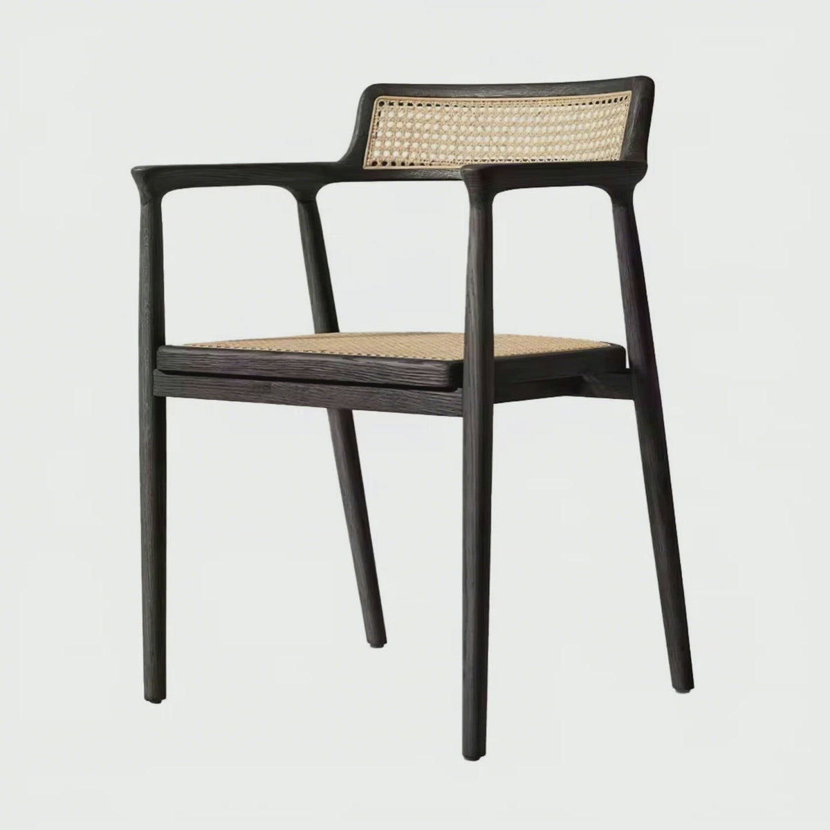 Sassanid OEM Danish Design Dining Room Chair Modern American Oskar Cane Dining Armchair