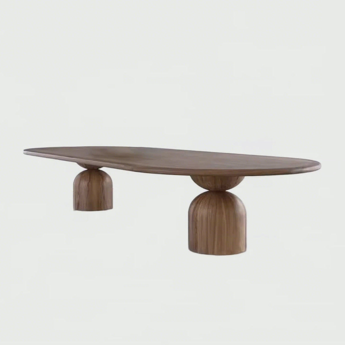 High Quality Nordic Luxury Modern Hotel Furniture Solid Wood Oval Dining Table