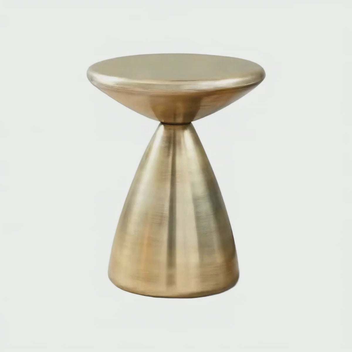 Modern Luxury Handcrafted Aluminum Side Table with Antique Brass Finished Used for Living Room Interior Decor
