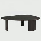 Minimalist Pebble Shaped Coffee Table Combination Living Room Coffee Table Half Moon Shape Tea Table Black Plywood Top